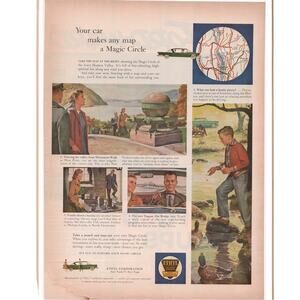 Ethyl Magazine Advertisement 1959 Vintage Gasoline Road Trip New York Petroliana